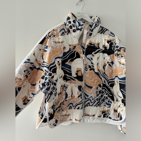 FREE PEOPLE NWT Pippa Printed Packable Puffer Jacket in Winter Combo M - Picture 6 of 9